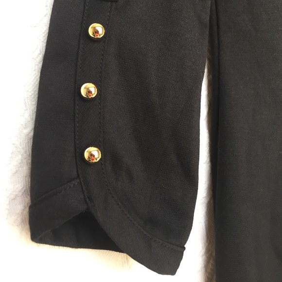 Black XXI dress with gold button details. Sz Small - Picture 3 of 5